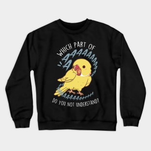 Lutino Indian Ringneck Parrot Aaaa Crewneck Sweatshirt